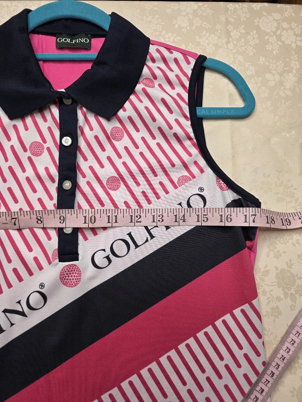 Golfino Matching Golf Set Pink Sleeveless Polo Shirt & Skort Set Size 10